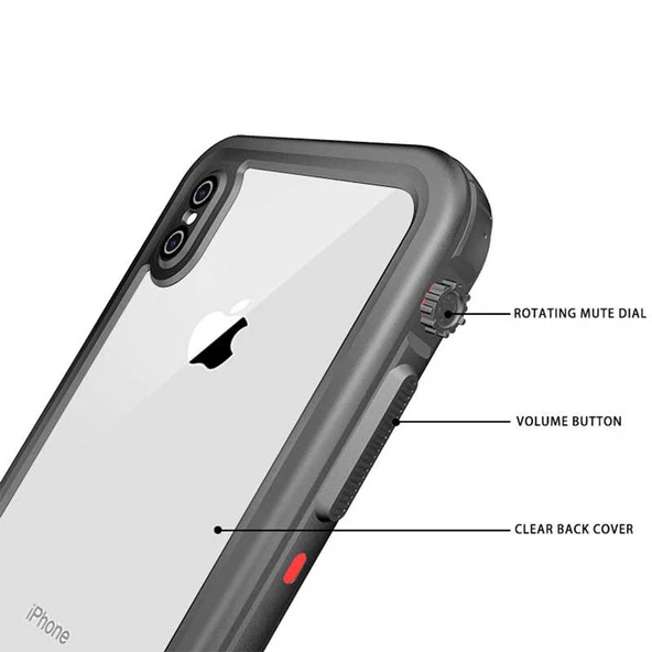 Apple iPhone XS Max 6.5 - Kılıf 360 Korumalı 1-1 Su Geçirmez Kılıf - 8