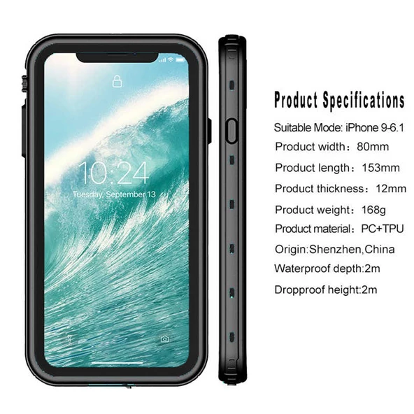 Apple iPhone XS Max 6.5 - Kılıf 360 Korumalı 1-1 Su Geçirmez Kılıf - 5