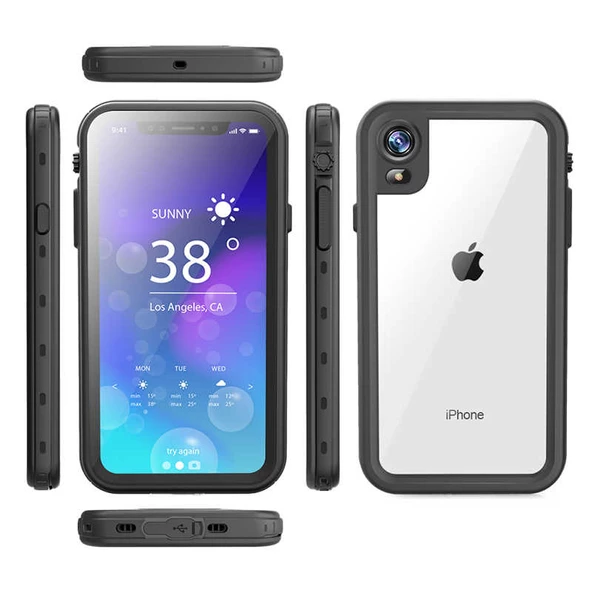 Apple iPhone XR 6.1 - Kılıf 360 Korumalı 1-1 Su Geçirmez Kılıf - 7