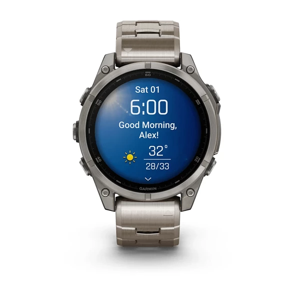 Garmin Fenix 8 – 47mm AMOLED Sapphire Titanyum Vented Titanyum Kayışlı - 2