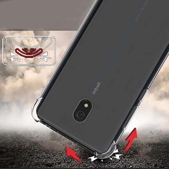 Xiaomi Redmi 8A - Kılıf Kenar Köşe Korumalı Nitro Anti Shock Silikon - 7