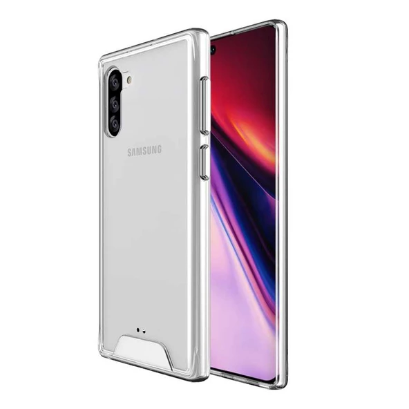 Samsung Galaxy Note 10 - Kılıf Şeffaf Sert Koruyucu Gard Silikon