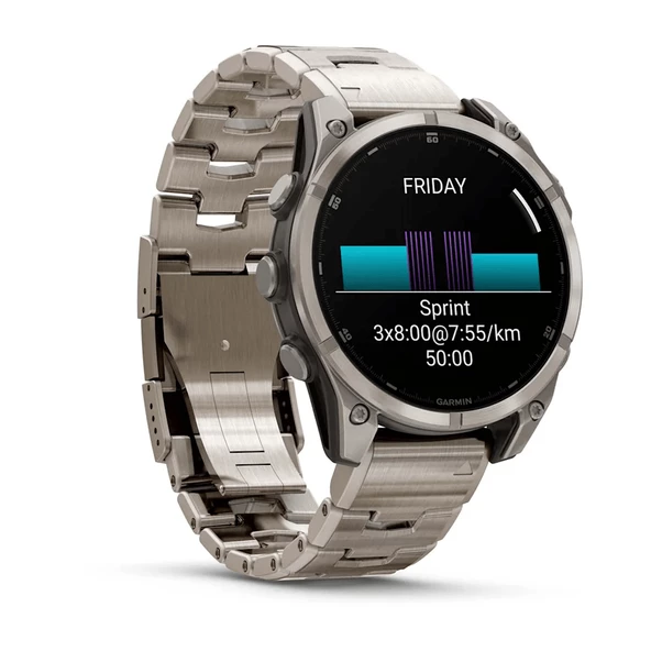 Garmin Fenix 8 – 47mm AMOLED Sapphire Titanyum Vented Titanyum Kayışlı - 3