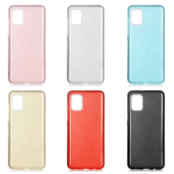 Samsung Galaxy A31 - Kılıf Simli Koruyucu Shining Silikon - Resim 2