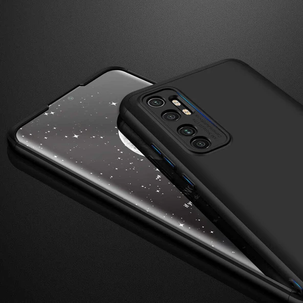 Xiaomi Mi Note 10 Lite - Kılıf Parmak izi Yapmayan 3 Parça Ays Kapak - Resim 7