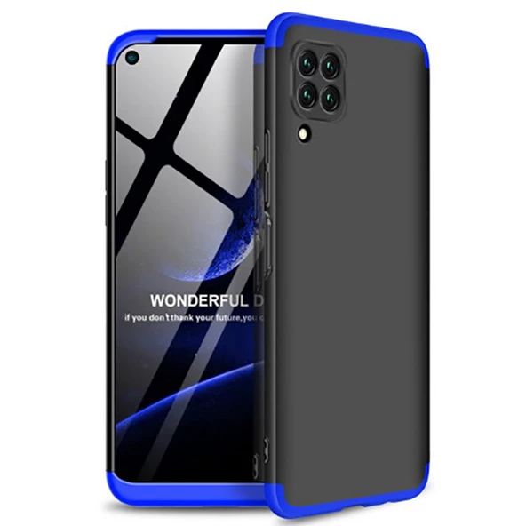 Huawei P40 Lite - Kılıf Parmak izi Yapmayan 3 Parça Ays Kapak