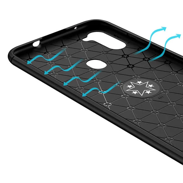 Samsung Galaxy A11 - Kılıf Yüzüklü Karbon Ravel Silikon Kapak - Resim 7