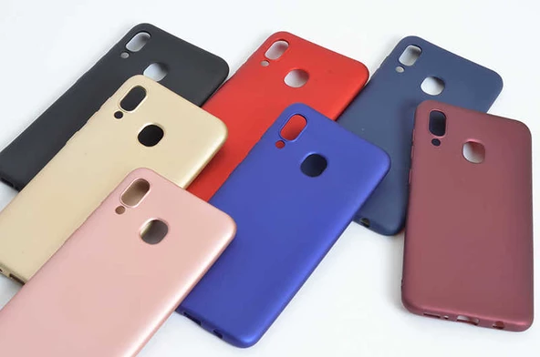 Samsung Galaxy A20 - Kılıf Mat Soft Premier Silikon Kapak - 5