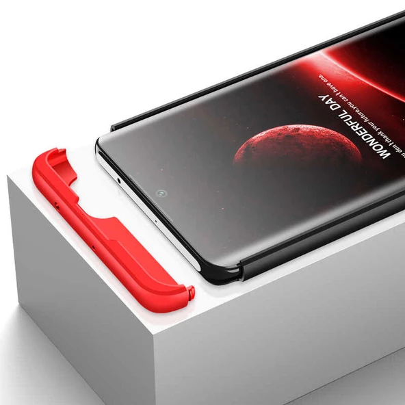 Xiaomi Mi Note 10 Lite - Kılıf Parmak izi Yapmayan 3 Parça Ays Kapak - Resim 2