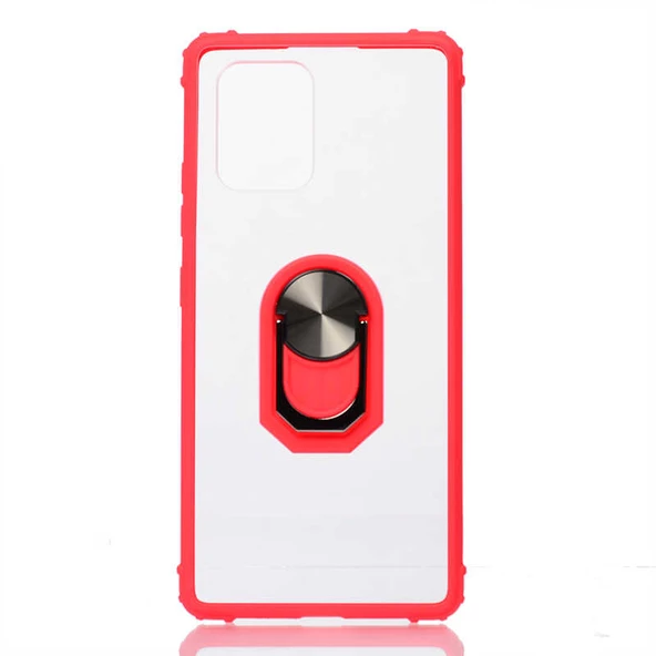 Samsung Galaxy A51 - Kılıf Yüzüklü Arkası Şeffaf Koruyucu Mola Kapak ürün görseli 1