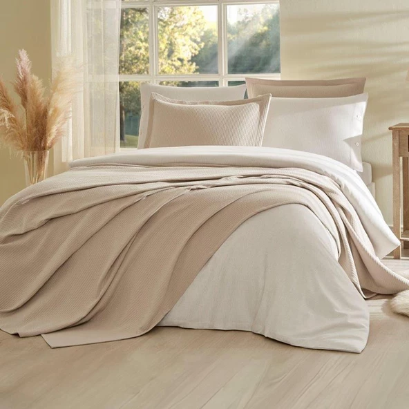 Özdilek Çift Kişilik Gelin Seti Yatak Örtüsü Stripe