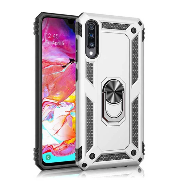 Huawei P Smart Pro 2019 - Kılıf Yüzüklü Zırh Tank Vega Kapak