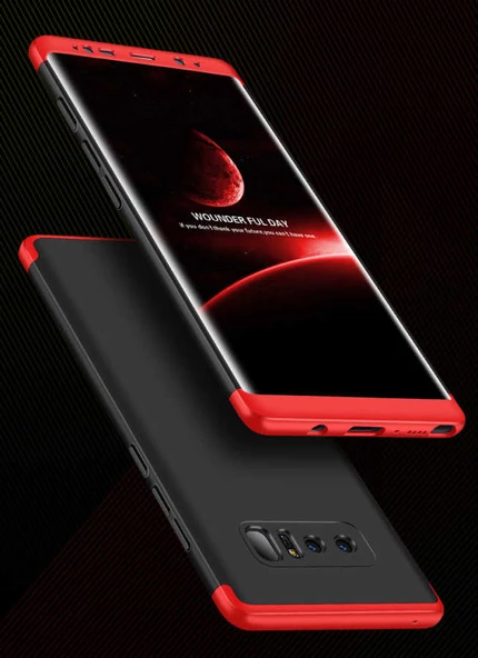 Samsung Galaxy Note 8 - Kılıf Parmak izi Yapmayan 3 Parça Ays Kapak - Resim 2