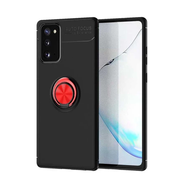 Samsung Galaxy Note 20 - Kılıf Yüzüklü Karbon Ravel Silikon Kapak