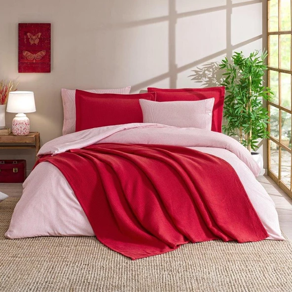 Özdilek Çift Kişilik Gelin Seti Yatak Örtüsü Stripe - 4