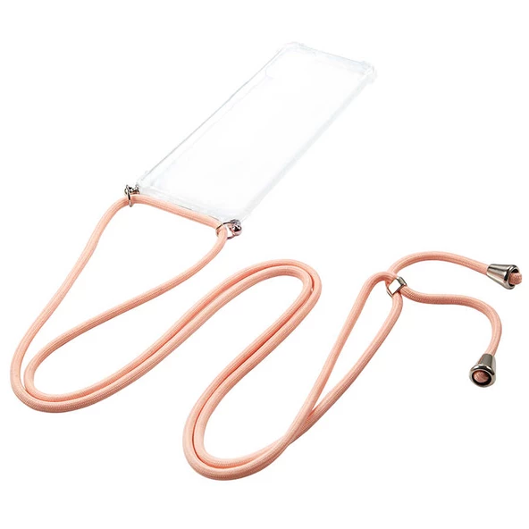 Samsung Galaxy A31 - Kılıf Şeffaf İp Askılı Koruyucu X-rop Kapak - Resim 2