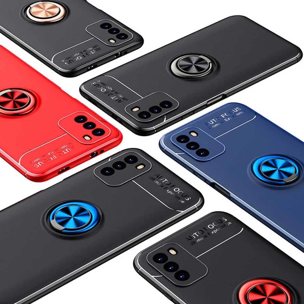 Xiaomi Poco M3 - Kılıf Yüzüklü Karbon Ravel Silikon Kapak - Resim 2