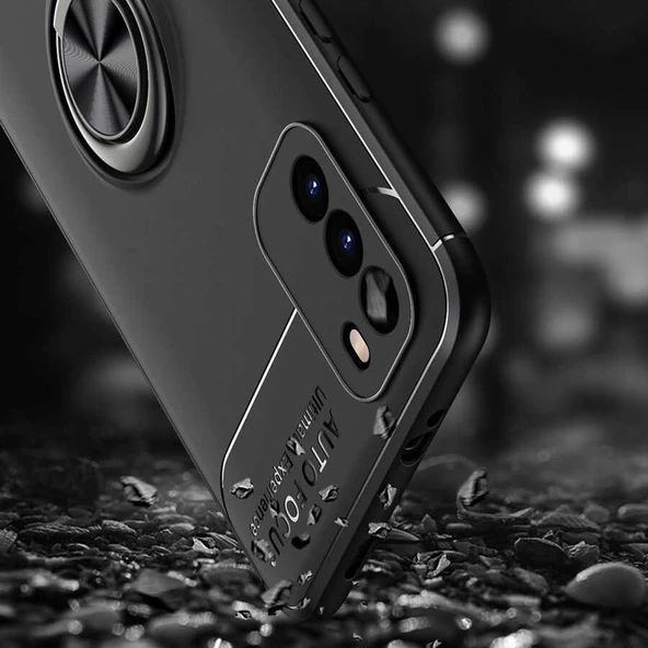 Xiaomi Poco M3 - Kılıf Yüzüklü Karbon Ravel Silikon Kapak - Resim 8