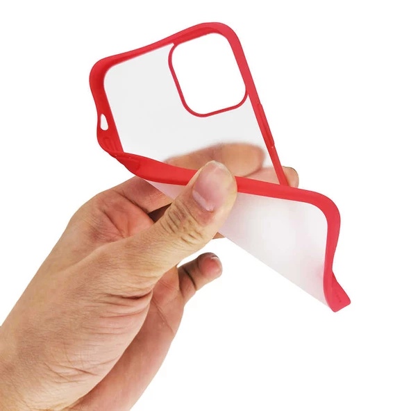 Apple iPhone 12 Pro Max - Kılıf Arkası Buzlu İnce Mess Kapak - Resim 7