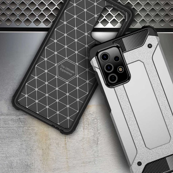 Samsung Galaxy A72 - Kılıf Çift Katman Zırh Tank Crash Military Kapak - Resim 2