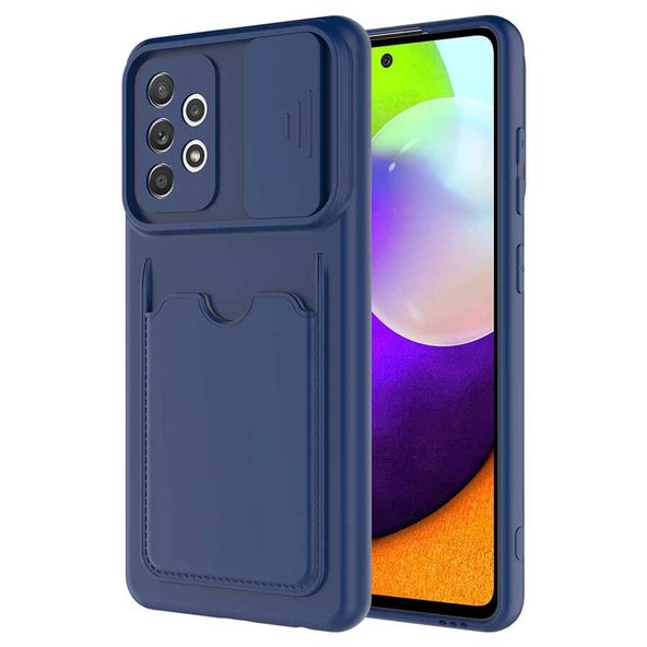 Samsung Galaxy A72 - Kılıf Slayt Sürgülü Kart Bölmeli ​Kartix Kapak