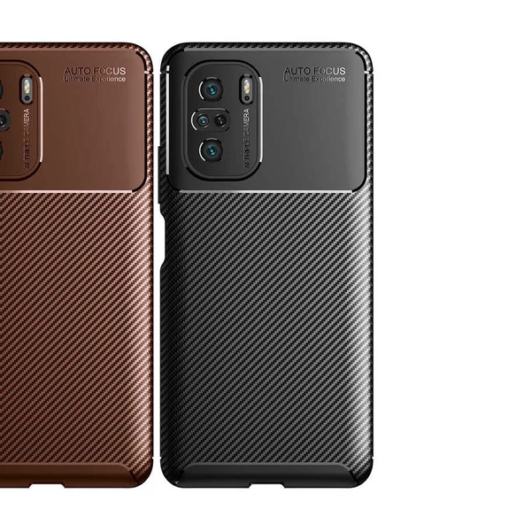Xiaomi Poco F3 - Kılıf Auto Focus Karbon Negro Silikon Kapak - Resim 2