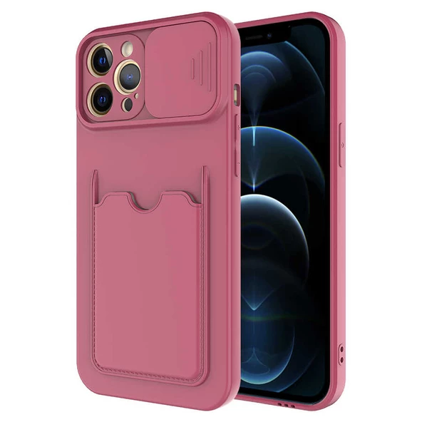 Apple iPhone 12 Pro - Kılıf Slayt Sürgülü Kart Bölmeli ​Kartix Kapak ürün görseli 1