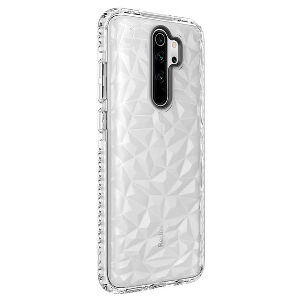Xiaomi Redmi Note 8 Pro - Kılıf Koruyucu Prizmatik Görünümlü Buzz Kapak