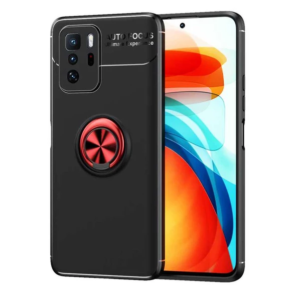Xiaomi Poco X3 GT - Kılıf Yüzüklü Karbon Ravel Silikon Kapak