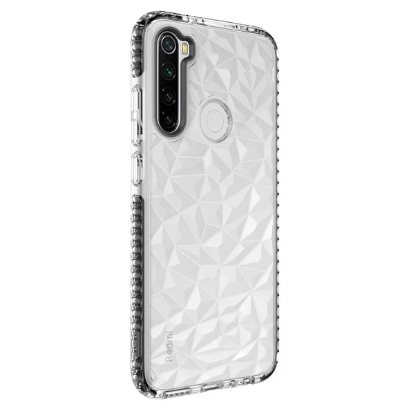 Xiaomi Redmi Note 8 - Kılıf Koruyucu Prizmatik Görünümlü Buzz Kapak
