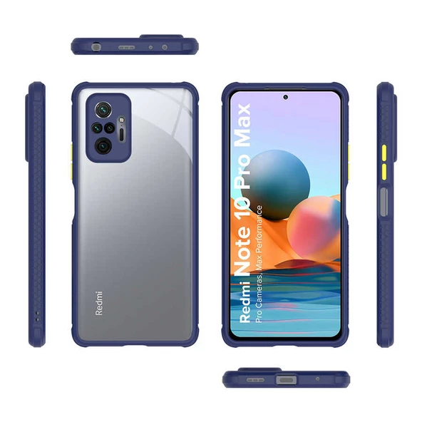 Xiaomi Redmi Note 10 Pro - Kılıf ​​Arkası Şeffaf Sert Kaff Kapak - Resim 3