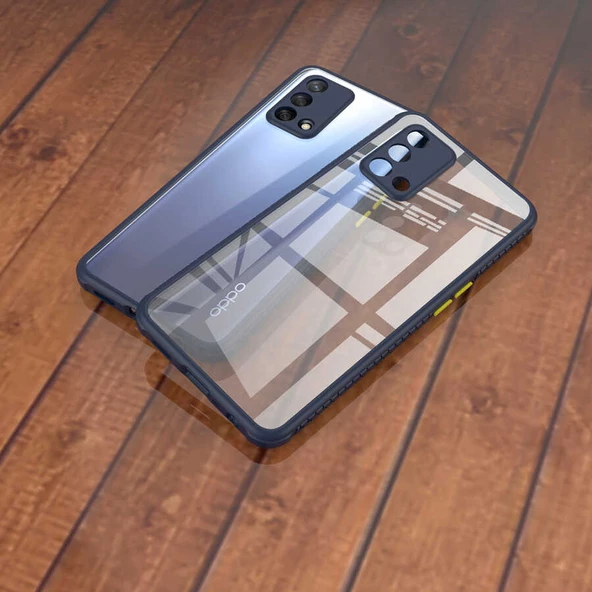 Oppo A74 4G - Kılıf ​​Arkası Şeffaf Sert Kaff Kapak - Resim 4