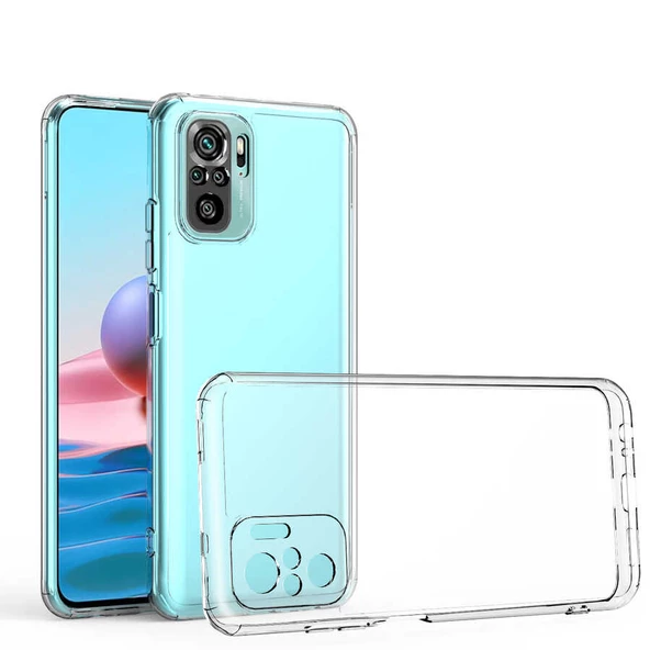 Xiaomi Redmi Note 10S - Kılıf Kamera Korumalı Süper Silikon Kapak