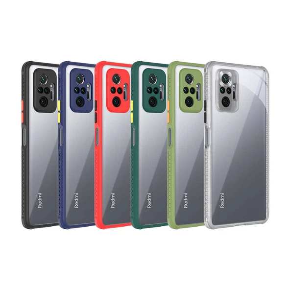 Xiaomi Redmi Note 10 Pro - Kılıf ​​Arkası Şeffaf Sert Kaff Kapak - Resim 6