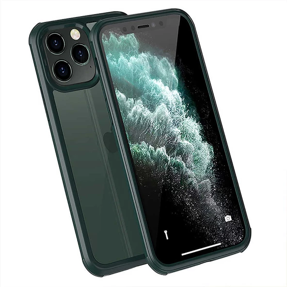 Apple iPhone 12 Pro Max - Kılıf 360 Full Koruma Ön Ve Arka Dor Kapak - 4