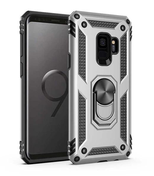 Samsung Galaxy S9 - Kılıf Yüzüklü Zırh Tank Vega Kapak