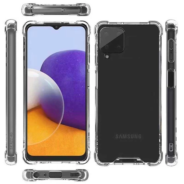 Samsung Galaxy M22 - Kılıf Kenar Köşe Korumalı Nitro Anti Shock Silikon - Resim 2