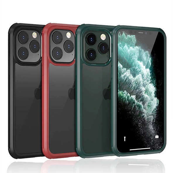 Apple iPhone 12 Pro Max - Kılıf 360 Full Koruma Ön Ve Arka Dor Kapak - 6