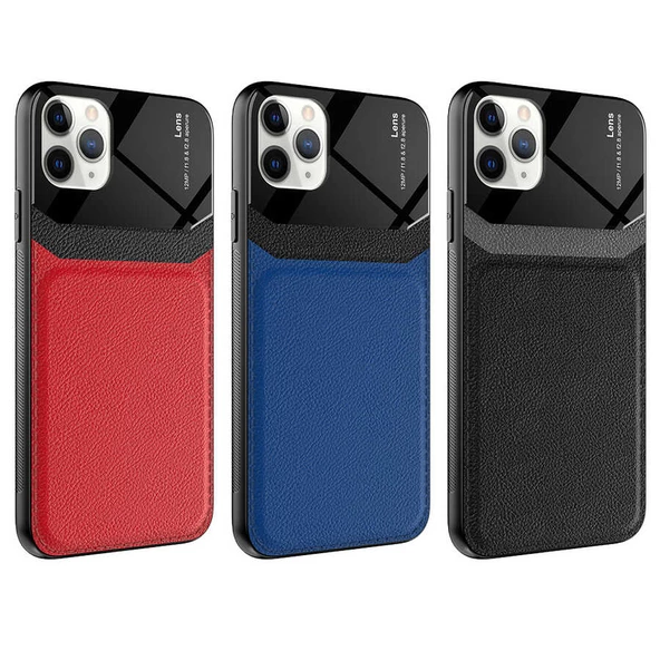 Apple iPhone 11 Pro - Kılıf Deri Görünümlü Parlak Mika Tasarımlı Emiks Kapak - 2