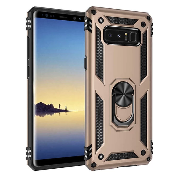 Samsung Galaxy Note 8 - Kılıf Yüzüklü Zırh Tank Vega Kapak