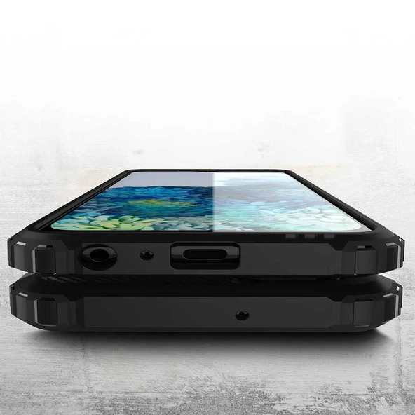 Samsung Galaxy A13 4G - Kılıf Çift Katman Zırh Tank Crash Military Kapak - Resim 6