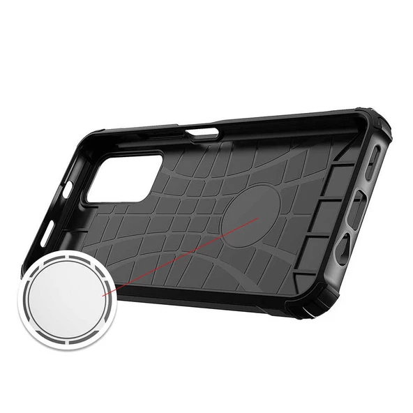 Xiaomi Redmi Note 11 Global - Kılıf Çift Katman Zırh Tank Crash Military Kapak - Resim 7