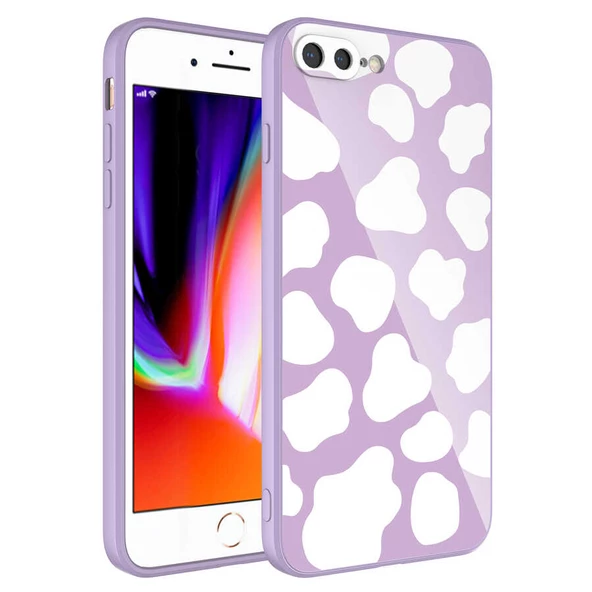 Apple iPhone 8 Plus - Kılıf Kamera Korumalı Desenli Sert Silikon Epoksi Kapak