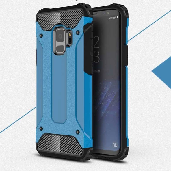 Samsung Galaxy S9 - Kılıf Çift Katman Zırh Tank Crash Military Kapak - 1
