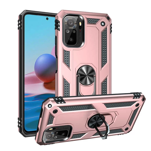 Xiaomi Poco M5S - Kılıf Yüzüklü Zırh Tank Vega Kapak