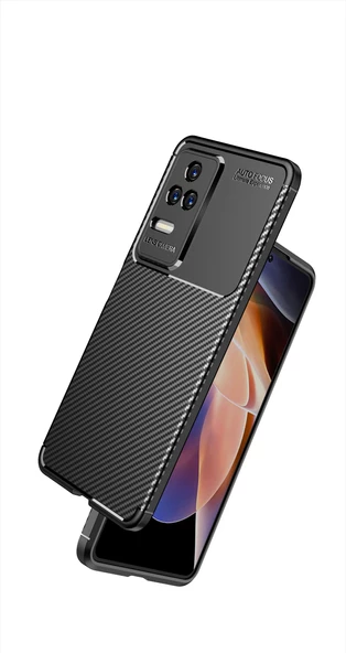 Xiaomi Poco F4 - Kılıf Auto Focus Karbon Negro Silikon Kapak - Resim 2