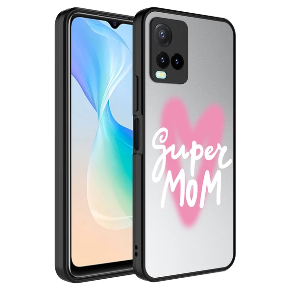 Vivo Y21S - Kılıf Aynalı Desenli Kamera Korumalı Parlak Mirror Kapak