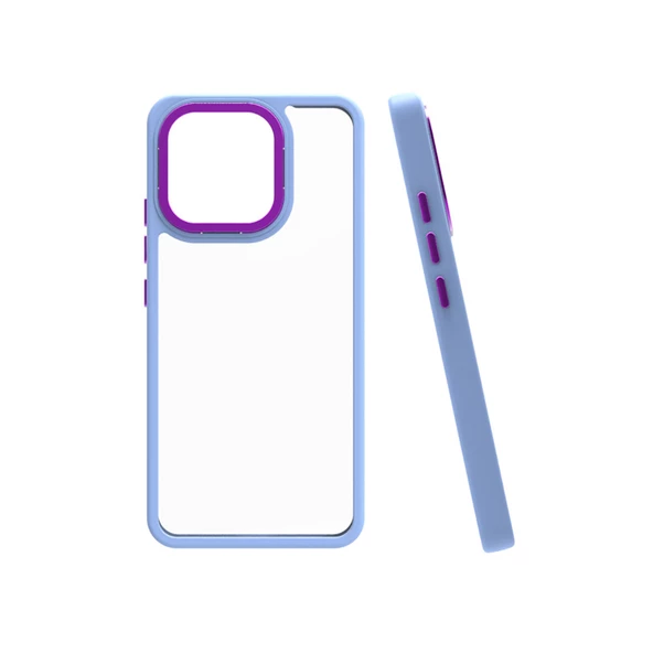 Xiaomi Mi 13 - Kılıf Arkası Şeffaf Kamera Çevresi Parlak Zıt Renkli Flora Kapak