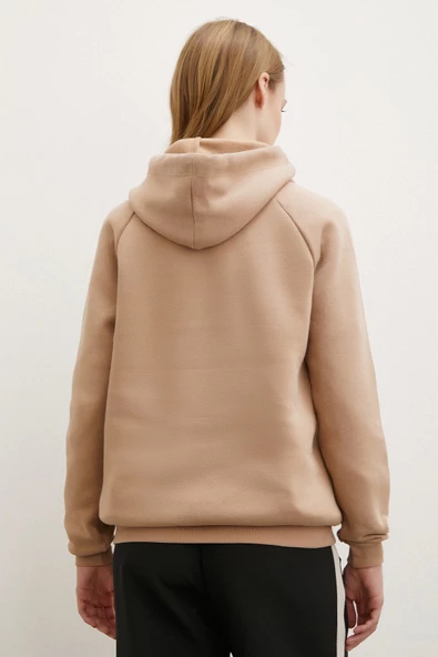Kapüşonlu Sweatshirt Kahve - 6