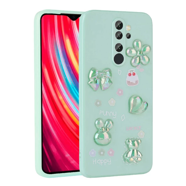 Xiaomi Redmi Note 8 Pro - Kılıf Kabartma Figürlü Parlak Toys Silikon Kapak
